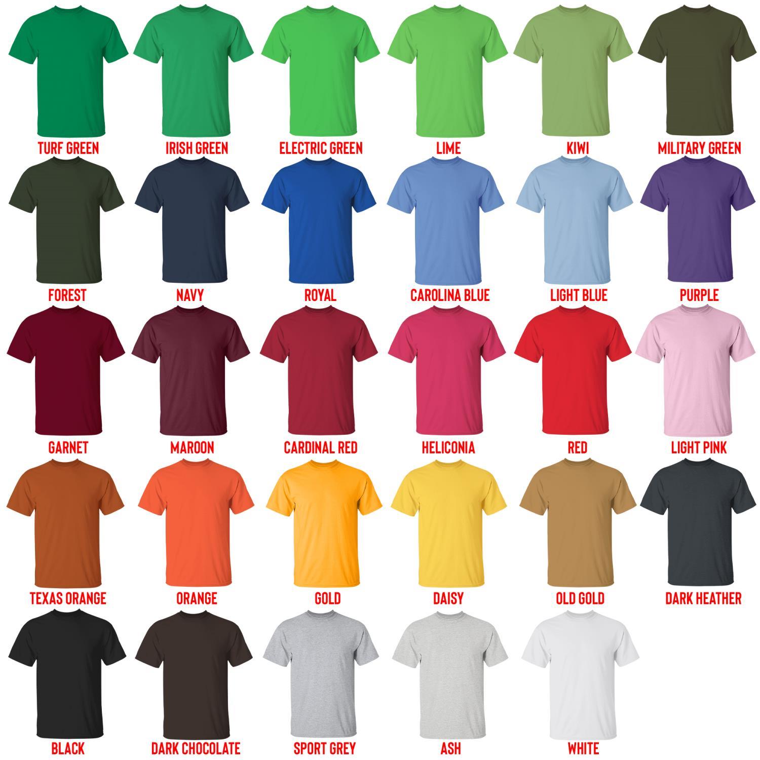 t shirt color chart - Sade Store